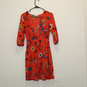 Dream of Me Red Floral Dress Size Medium